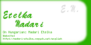 etelka madari business card